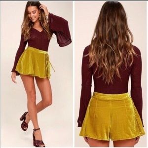 Free People Mustard Velvet Scort